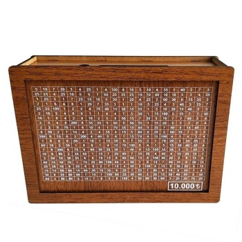 Ahşap 10.000 Tl Hedef Kumbarası