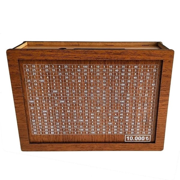 Ahşap 10.000 Tl Hedef Kumbarası