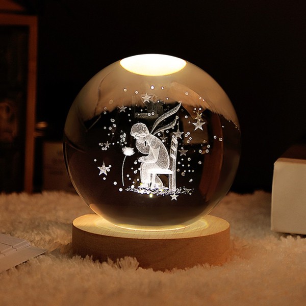Ahşap Altlıklı Usb'Li Gece Lambası