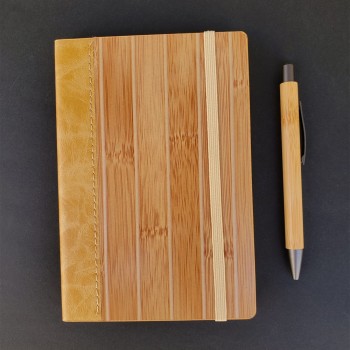 Ahşap Defter Ve Bambu Touchpen Kalem Seti