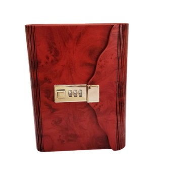 Ahşap Kapaklı Büyük Boy Şifreli Defter