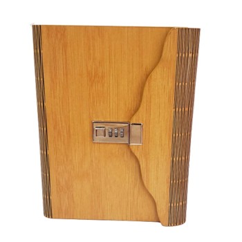 Ahşap Kapaklı Küçük Boy Şifreli Defter