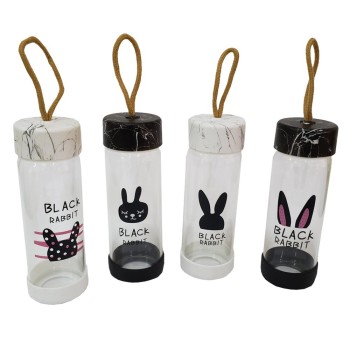 Black Rabbit Tasarım Cam Matara