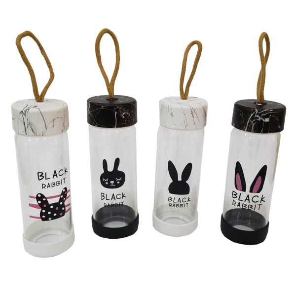 Black Rabbit Tasarım Cam Matara
