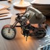 Dekoratif Metal Motosiklet Saat