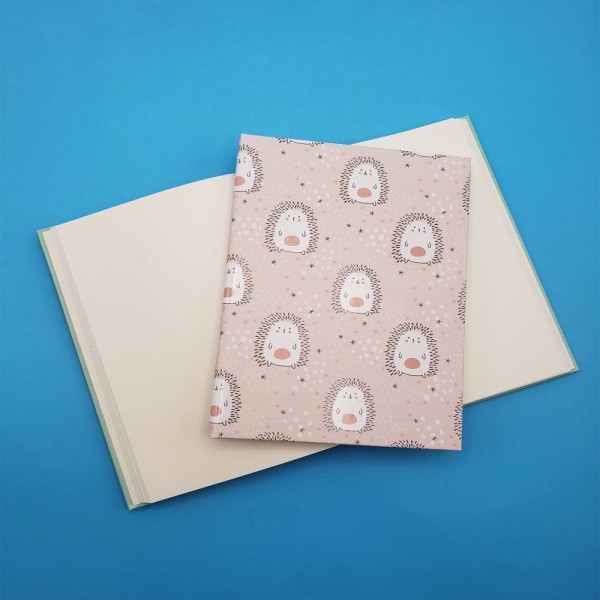 Sevimli Kirpi Temalı Çizgisiz Defter