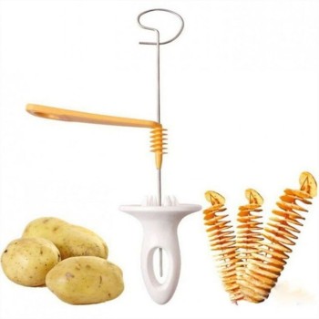 Sprial Çubukta Patates Cips Yapma Aleti Patates Dilimliyici
