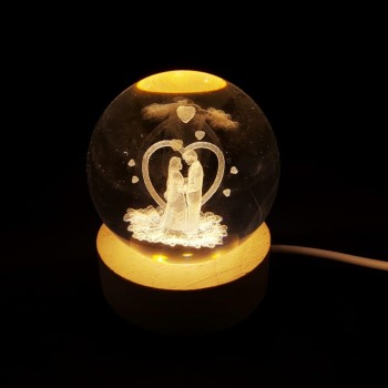 Usb'Li Sevgili Temalı Cam Küre