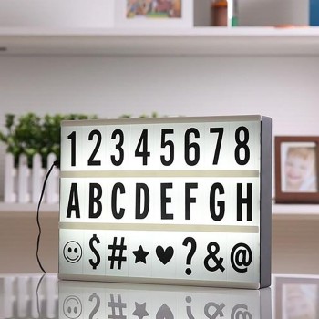 A4 Işıklı Harfli Dekoratif Led Tabela Pano Lightbox