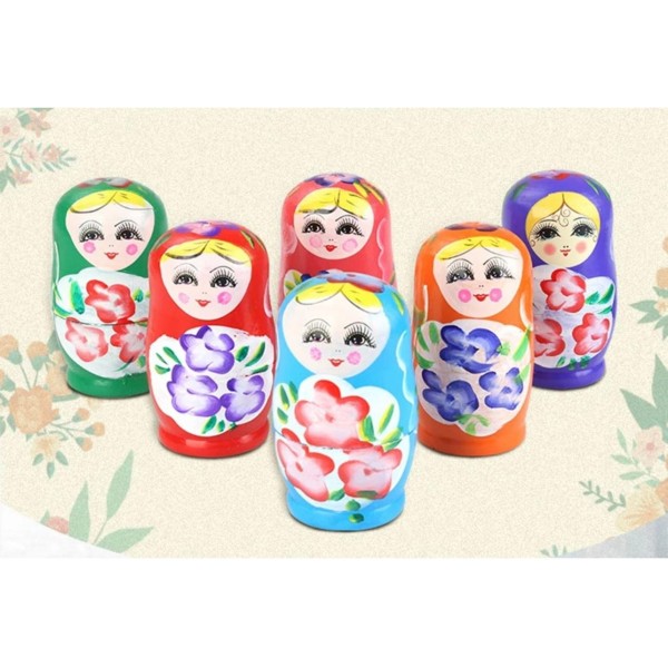 Ahşap Matruşka Bebek 6 Lı Set