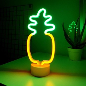 Ananas Çift Renk Neon Led Gece Lambası