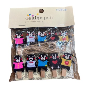 Ayıcıklı Resim Mandalı 12 Paket (120 Adet)