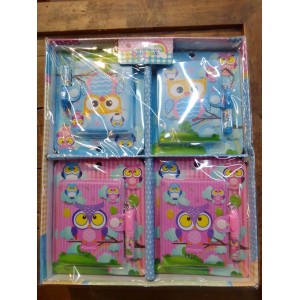 Baykuş Mini Defter Seti Kutu 16 Adet