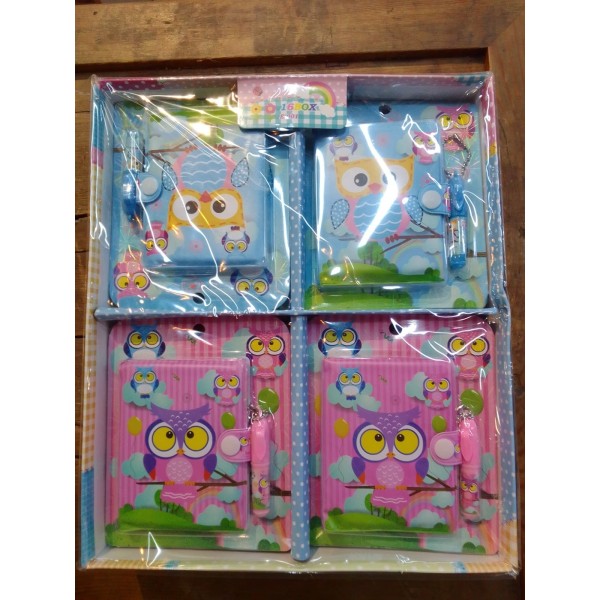 Baykuş Mini Defter Seti Kutu 16 Adet