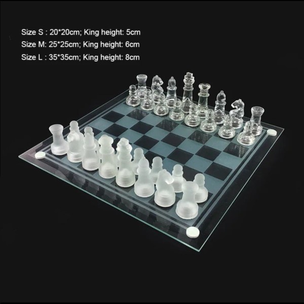 Cam Satranç Takımı 20Cm