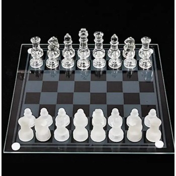 Cam Satranç Takımı 25Cm