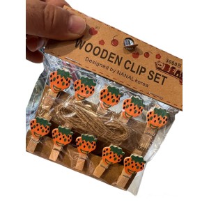 Çilekli Resim Mandalı 12 Paket (120 Adet)