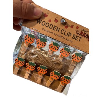 Çilekli Resim Mandalı 12 Paket (120 Adet)