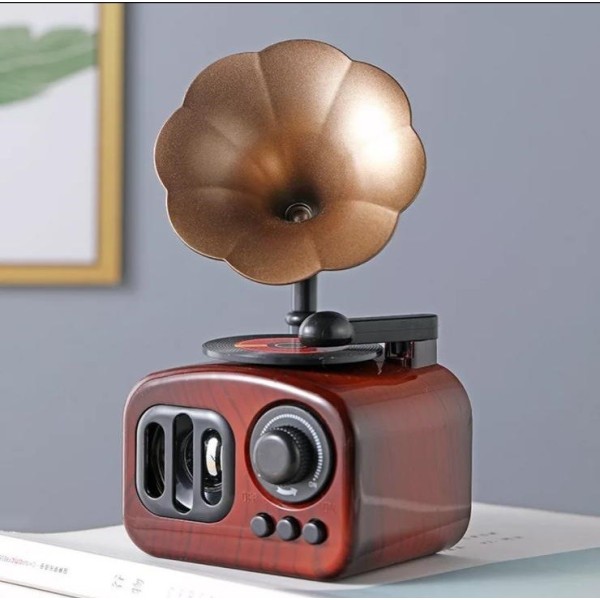 Gramofon Tasarımlı Radyo Şeklinde Müzik Kutusu