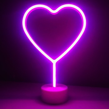 Kalp Neon Led Gece Lambası