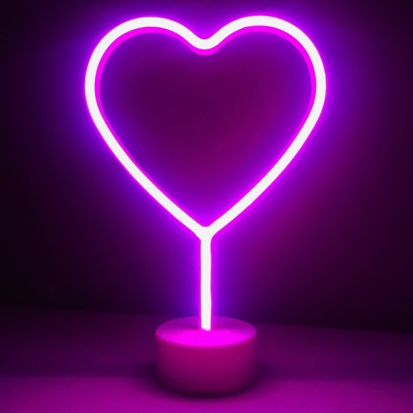 Kalp Neon Led Gece Lambası