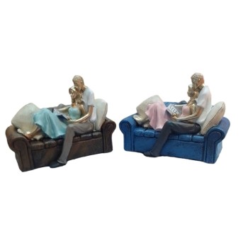 Koltukta Oturan Sevgili Polyester Biblo 20X15Cm