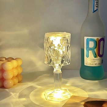 Kristal Görünümlü Led Abajur Gece Lambası (12Cm) 12'Li
