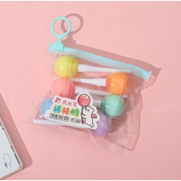 Lolipop Şeklinde Keçeli Kalem 6 Adet