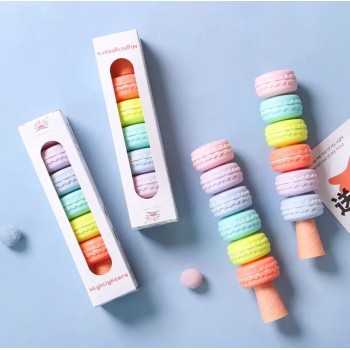 Makaron Şeklinde Keçeli Kalem 6 Parça 6 Renk