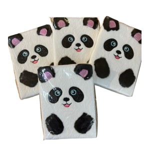 Panda Desenli Cüzdanlı Tüylü Defter
