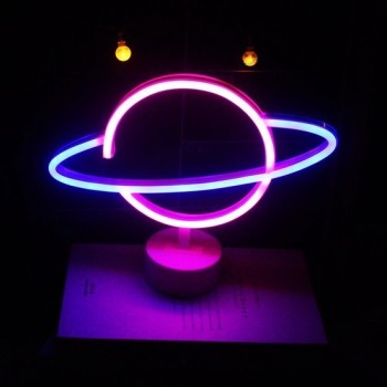Satürn Neon Led Gece Lambası