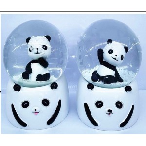Sevimli Panda Işıklı Müzikli Orta Boy Kar Küresi