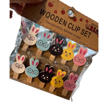 Tavşanlı Resim Mandalı 12 Paket (120 Adet)