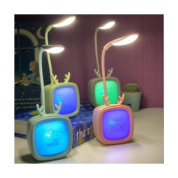 Tv Şeklinde Şarjlı Led Masaüstü Gece Lambası