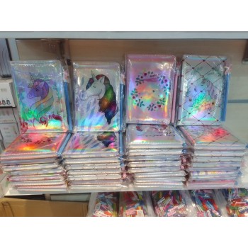 Unicorn Desenli Simli Kalemli Defter