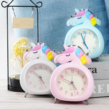Unicorn Temalı Işıklı Alarmlı Masa Saati