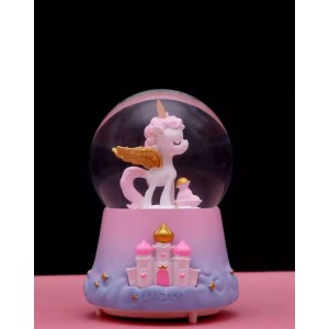 Yavru Unicorn Temalı Işıklı Müzikli Püskürtmeli Büyük Boy Kar Kür..