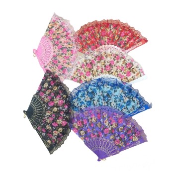 Plastik Yelpaze Karışık 12 Adet