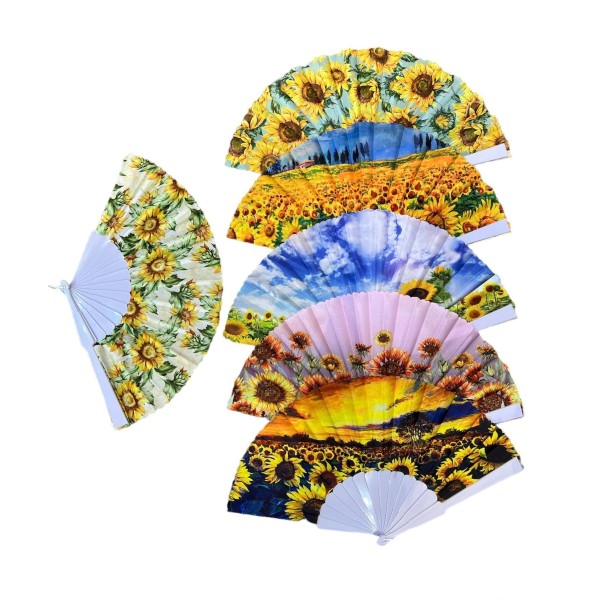 Plastik Yelpaze Karışık 12 Adet