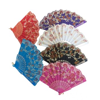 Plastik Yelpaze Karışık 12 Adet