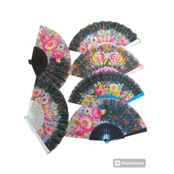 Plastik Yelpaze Karışık 12 Adet