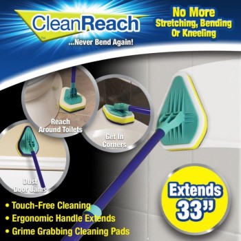 Clean Reach Teleskopik Banyo Mutfak Fayans Köşe Kenar Temizleyici..