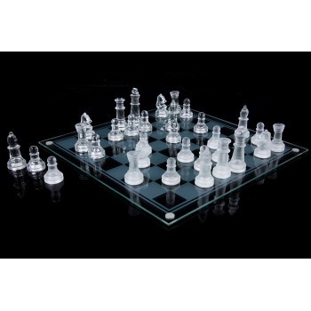 Glass Chess Cam Satranç Takımı (25 Cm X 25 Cm)