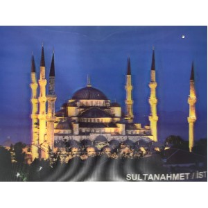 3 Boyutlu Resim Sultanahmet Camii Resmi Tablosu 30X40 Cm