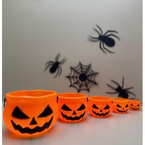 Balkabağı Şeker Kovası - Halloween Kabak Kova 5 Li