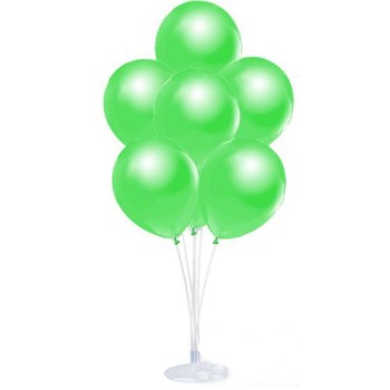 Balon Standı Ve 10 Adet Sedefli Metalik Fıstık Yeşili Balon Seti
