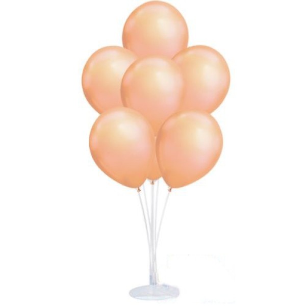 Balon Standı Ve 10 Adet Sedefli Metalik Rose Gold Balon Seti
