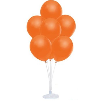 Balon Standı Ve 10 Adet Sedefli Metalik Turuncu Balon Seti