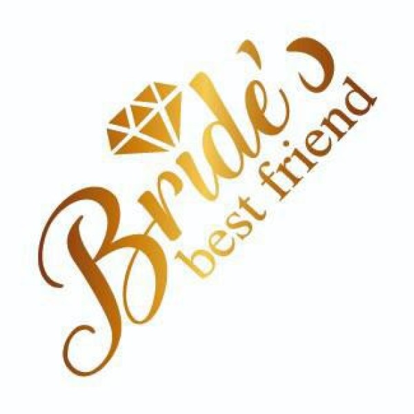 Bekarlığa Veda Partisi Bride'S Best Friends Dövmesi Altın Renk
