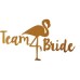 Bekarlığa Veda Partisi Flamingolu Team Bride Dövmesi Altın Renk